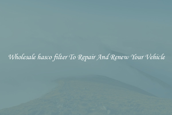 Wholesale hasco filter To Repair And Renew Your Vehicle