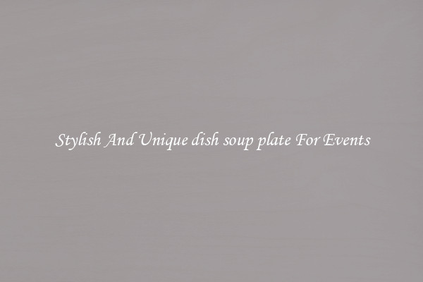Stylish And Unique dish soup plate For Events