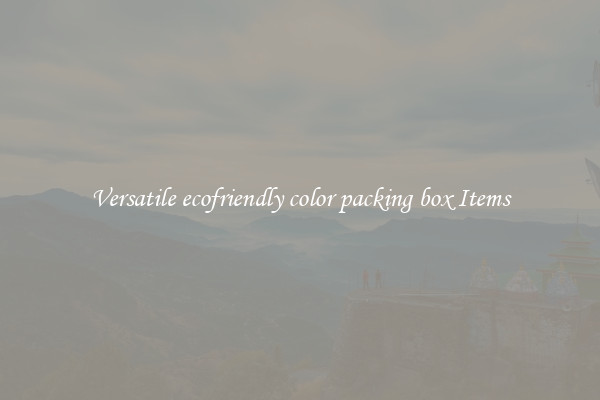 Versatile ecofriendly color packing box Items