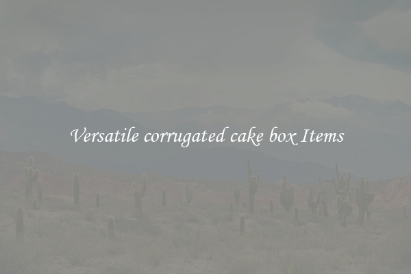 Versatile corrugated cake box Items
