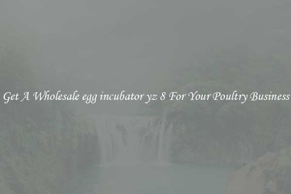 Get A Wholesale egg incubator yz 8 For Your Poultry Business
