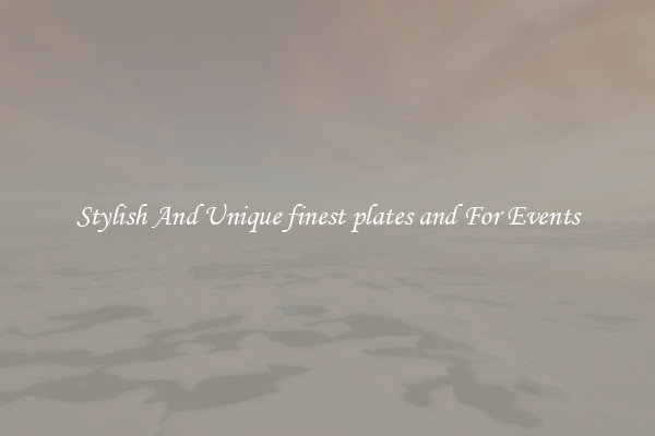 Stylish And Unique finest plates and For Events