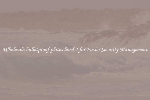 Wholesale bulletproof plates level 4 for Easier Security Management