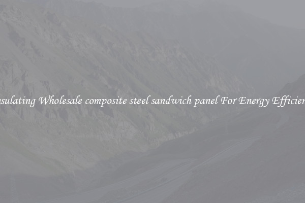 Insulating Wholesale composite steel sandwich panel For Energy Efficiency