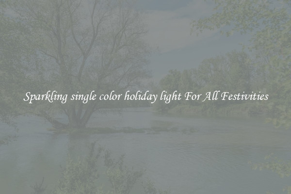 Sparkling single color holiday light For All Festivities