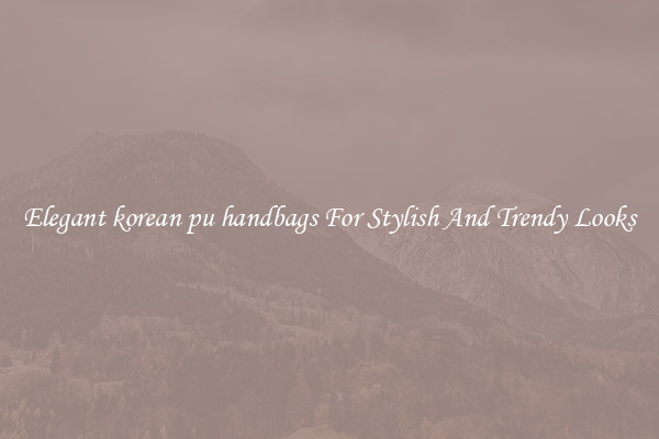 Elegant korean pu handbags For Stylish And Trendy Looks