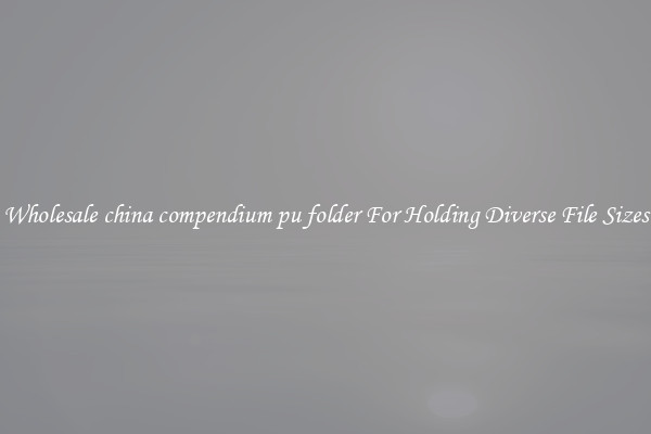 Wholesale china compendium pu folder For Holding Diverse File Sizes
