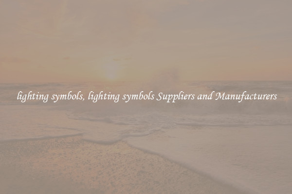 lighting symbols, lighting symbols Suppliers and Manufacturers