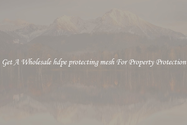 Get A Wholesale hdpe protecting mesh For Property Protection