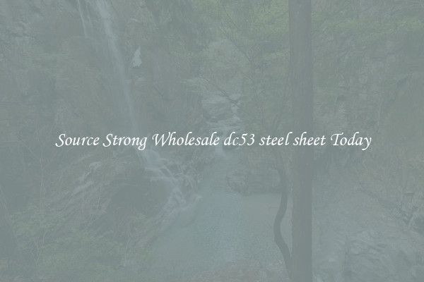 Source Strong Wholesale dc53 steel sheet Today