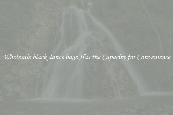 Wholesale black dance bags Has the Capacity for Convenience