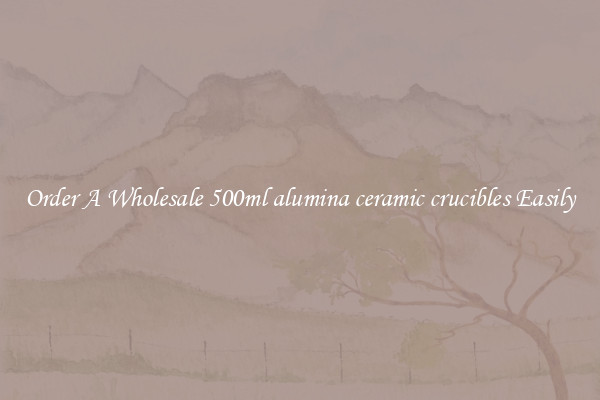 Order A Wholesale 500ml alumina ceramic crucibles Easily