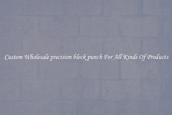 Custom Wholesale precision block punch For All Kinds Of Products
