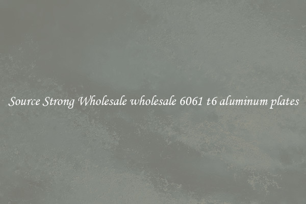 Source Strong Wholesale wholesale 6061 t6 aluminum plates
